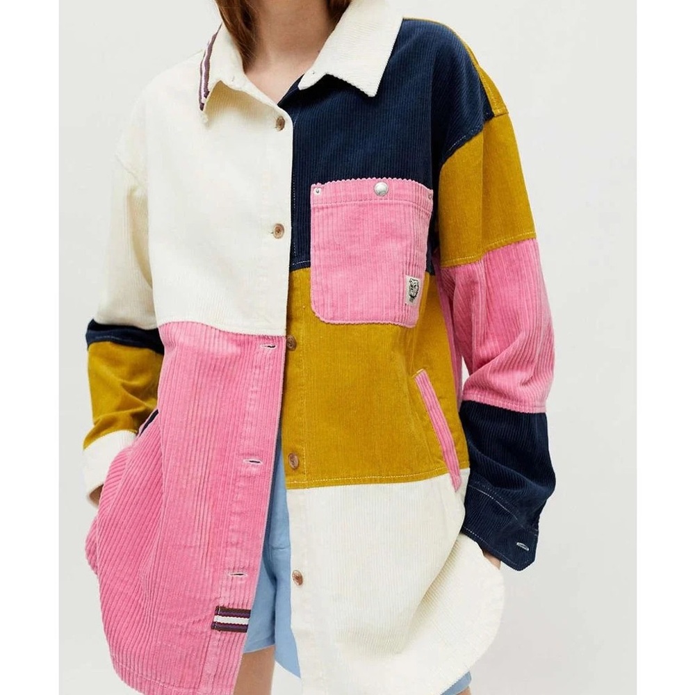 Colorblock Corduroy Jacket